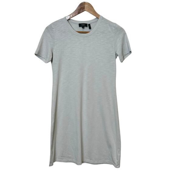 Theory Size Small Cherry B2 T-Shirt Dress Atmos Light Gray - Picture 1 of 6